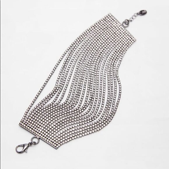 ZARA WIDE RHINESTONE BRACELET - Picture 4 of 5